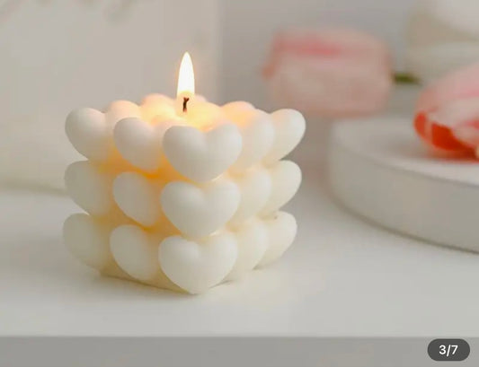 Love Heart Candle Cubes